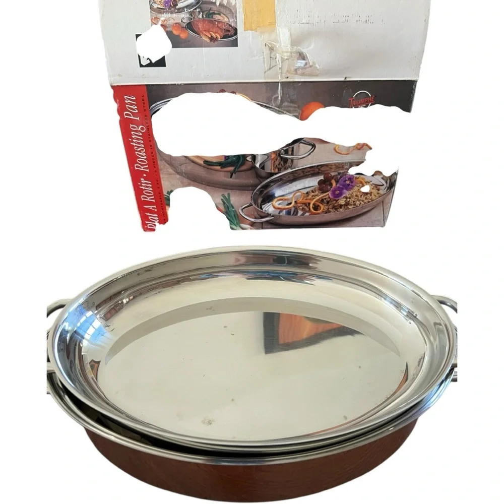 Metro Oval stainless steel Roaster with Induction Lid & Rack